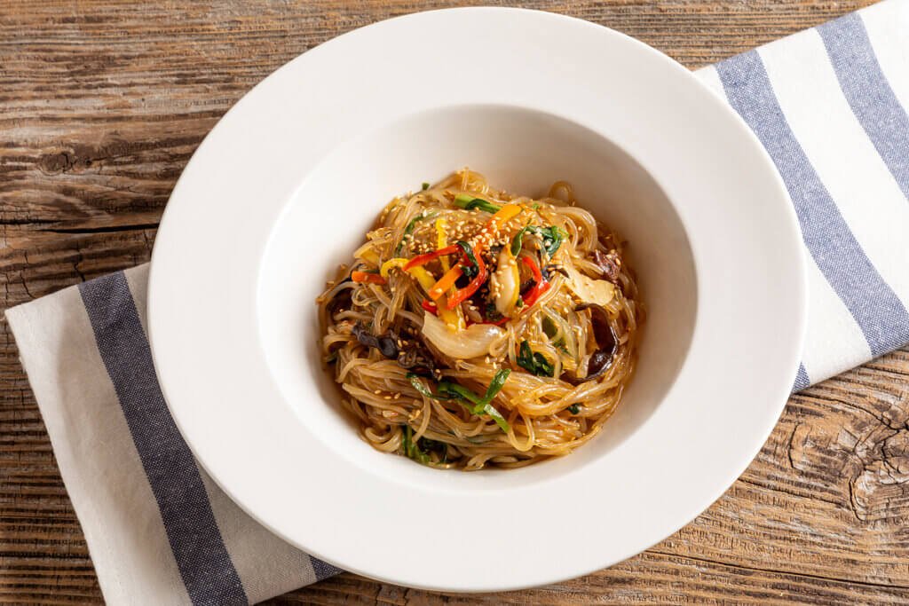 Must-Try Dishes in Seoul : Japchae – Stir-Fried Glass Noodles with Vegetables